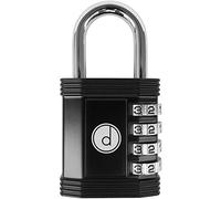 Cadenas Serrure à combinaison à 4 chiffres pour casiers dans les salles de sport, écoles et lieux de travail, clôtures, espaces de rangement Matériau résistant aux intempéries (Noir, 1, unité)