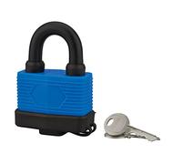 THIRARD Cadenas SLICE à Lamelles 65 MM - Gaine PVC - Couleurs Assorties - Usage Chantier - Double Ancrage - 2 Clés Nickelés - Corps Acier - Anse Acier Cémenté Nickelé Standard