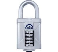 Cadenas Squire robuste (Vulcan Combi 60) - Anse ouverte la plus résistante - Cadenas Vulcan à 5 viroles - Acier allié anticorrosif - Cadenas étanche pour maison, école et garage (Bleu, 60 mm)