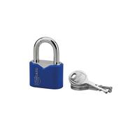 THIRARD Cadenas à Clé 38 mm RUBY COLOR, Acier Gainé PVC | Anse Acier Cémenté Nickelé, Mécanisme à Disques, Simple Verrouillage, Livré avec 3 Clés Acier Nickelé.
