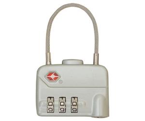 Cadenas TravelSafe TSA avec cordon et serrure à combinaison - Grey