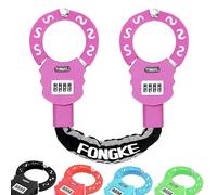 Cadenas Trotinette Electrique, Antivol Velo avec 4 Chiffres Intelligente Code, Chaine Antivol pour Trotinette Electrique Segway Ninebot, Xiaomi, NIU, Etc (Rose)