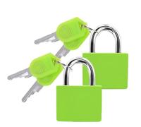 Cadenas Valise avec Clés - LeFeirr Bagages Petit Serrures à Bagages pour Sacs de Casier de Gym de Voyage Valises de Vacances, Lot de 2, Vert