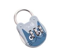 Cadenas Valise Avion Cadenas à clé en forme de chat mignon for bagages, verrou de sécurité for journal(Blue)