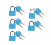Cadenas Valise Lot de 5 mini cadenas de voyage en acier robuste de 22 mm avec 2 clés(5pcs blue)