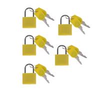 Cadenas Valise Lot de 5 mini cadenas de voyage en acier robuste de 22 mm avec 2 clés(5pcs yellow)