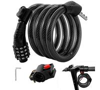 Cadenas Velo, Antivol Velo,scooter E compatible avec M365/Pro/Gotrax/1S Cadenas à combinaison 120 cm/12 mm Anti-vol 4 chiffres Code de vélo Cadenas à combinaison idéal pour scooter E et moto