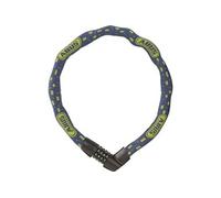 ABUS Cadenas vélo Tresor 1385/75 – Chaîne carrée 6 mm acier trempé – Code individuel – Niveau 6 Bleu