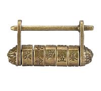 Cadenas Vintage Chinois Antique en Métal Robuste pour Boîte à Bijoux Valise Tiroir Sécurité Rétro avec Combinaison Simple Idéal pour Voyage et Maison