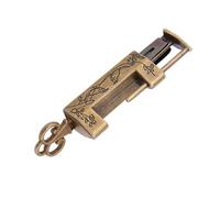 Cadenas Vintage Design de Fleurs Traditionnelles (pie bavarde bronze) | Un cadenas solide en alliage de zinc ajoute un charme unique aux boîtes, mini-armoires et tiroirs avec motif de fleurs d'oise