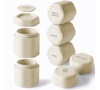 Cadence Conteneurs de voyage - Ensemble complet de soins de la peau - Capsules de voyage magnétiques - 2 petites (15,9 g), 4 capsules moyennes (37,4 g) et une rallonge (40,5 g) avec plusieurs