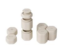 Cadence Conteneurs de voyage - Ensemble complet de soins de la peau - Capsules de voyage magnétiques - 2 petites (15,9 g), 4 capsules moyennes (37,4 g) et une rallonge (40,5 g) avec plusieurs