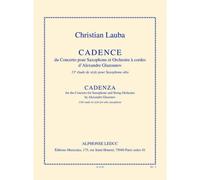 Cadence du concerto pour sax et orchestre a cordes