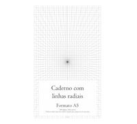 Caderno com linhas radiais [200 páginas, linhas pretas] Pode ser usado como um caderno de grade para perspectiva de um ponto. Formato A5