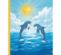 Caderno Golfinhos - Caderno Escolar Inclusivo | Papel Colorido | Dyslexic Friendly | Crianças 6-10 anos: Um recurso escolar inclusivo que transforma o ... numa experiência positiva e motivadora.