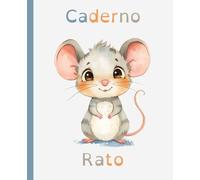 Caderno Rato - Caderno de Treino de Escrita Infantil: Suporte para crianças com dislexia e disgrafia | Estimula a concentração e melhora a caligrafia