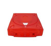 Cadfghjk Coque De Remplacement en Plastique Translucide for Console De Jeux Vidéo Rétro - Compatible avec Sega Dreamcast - Compatible avec Bitfunx(TRN Red)