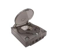 Cadfghjk Coque De Remplacement en Plastique Translucide for Console De Jeux Vidéo Rétro - Compatible avec Sega Dreamcast - Compatible avec Bitfunx(TRN Black)