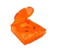 Cadfghjk Coque De Remplacement en Plastique Translucide for Console De Jeux Vidéo Rétro - Compatible avec Sega Dreamcast - Compatible avec Bitfunx(TRN Or)