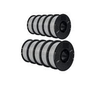 Cadfghjk Filament PLA/ABS/PETG 10 Kg 1,75 Mm Noir Blanc Gris 10 Rouleaux PLA ABS PETG Plastique for Imprimante 3D - Compatible avec KINGROON(PLA 10kg Gray)