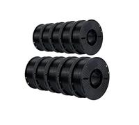 Cadfghjk Filament PLA/ABS/PETG 10 Kg 1,75 Mm Noir Blanc Gris 10 Rouleaux PLA ABS PETG Plastique for Imprimante 3D - Compatible avec KINGROON(ABS 10kg Black)