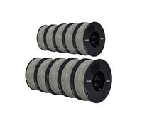Cadfghjk Filament PLA/ABS/PETG 10 Kg 1,75 Mm Noir Blanc Gris 10 Rouleaux PLA ABS PETG Plastique for Imprimante 3D - Compatible avec KINGROON(ABS 10kg Gray)