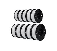 Cadfghjk Filament PLA/ABS/PETG 10 Kg 1,75 Mm Noir Blanc Gris 10 Rouleaux PLA ABS PETG Plastique for Imprimante 3D - Compatible avec KINGROON(ABS 10kg White)