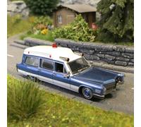 Cadillac Miller Meteor, blanc/bleu métallisé, 1966 - BREKINA 19777 - HO 1/87