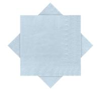 Cadimus 60 Pièces Serviette Papier Bleu Clair, Serviettes 2 plis, Adaptées aux Fêtes, Mariages, Restauration et Usage Quotidien, 25 x 25cm