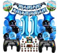 Cadimus Décoration d'anniversaire Jeu Vidéo,Ballon en Aluminium Gamer,Decoration Anniversaire 11 ans,Décoration d'anniversaire Fête de Jeu Vidéo,Fêtes à Thème de Jeu,pour 11 Ans pour Garçons