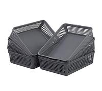 Cadine Panier A4 Plastique, Paquet de 6 Panier en Plastique de Bureau