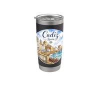 Cadix Espagne Ville côtière européenne Gobelet isotherme en acier inoxydable double paroi