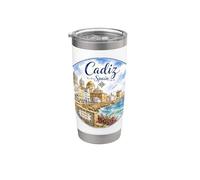 Cadix Espagne Ville côtière européenne Gobelet isotherme en acier inoxydable double paroi