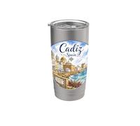 Cadix Espagne Ville côtière européenne Gobelet isotherme en acier inoxydable double paroi