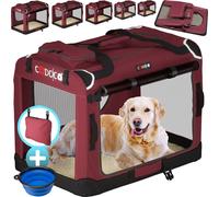 CADOCA® Caisse de transport pour chien Caisse de transport pour chien pliable robuste M 60x42x44cm respirante Sac de transport Caisse de transport pour animaux domestiques Sac de transport pour chiens