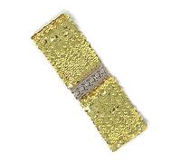 Cadoline Large Ceinture à Paillettes Ceinture Dorée Longueur/Largeur 56 x 7 cm Taille Élastique Style Paillette
