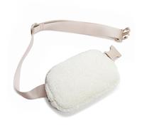 Cadoline Sac banane en peluche polaire Sherpa blanc brillant 14 x 205 x 5 cm
