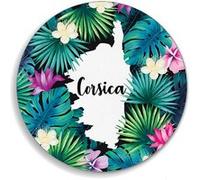 Cadoons Set de table CORSICA rond PVC tissé G