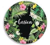 Cadoons Set de table rond PVC tissé CORSICA G