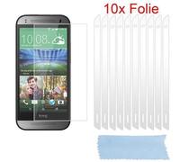 Cadorabo 10x film de protection pour HTC ONE M8 MINI (2.Gen.) Films de protection d'écran en blanc très transparent