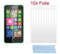 Cadorabo 10x film de protection pour Nokia Lumia 630 Films de protection d'écran en blanc très transparent