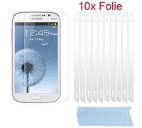 Cadorabo 10x film de protection pour Samsung Galaxy S DUOS Films de protection d'écran en blanc très transparent