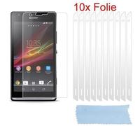 Cadorabo 10x film de protection pour Sony Xperia Z1 Films de protection d'écran en blanc très transparent