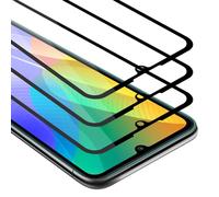 Cadorabo 3x film blindé plein écran pour Huawei Y6P film de protection en noir verre de protection d'écran tempered