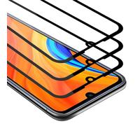 Cadorabo 3x film blindé plein écran pour Huawei Y6S film de protection en noir verre de protection d'écran tempered