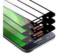 Cadorabo 3x film blindé plein écran pour Samsung Galaxy J7 film de protection en noir verre de protection d'écran tempered