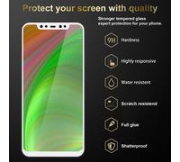 Cadorabo 3x film blindé plein écran pour Xiaomi Pocophone F1 film de protection en noir verre de protection d'écran tempered