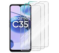 Cadorabo 3x film de protection pour Realme C35 en CRISTAL CLAIR verre trempé de protection d'écran film blindé