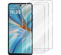 Cadorabo 3x verre de protection blindé pour Motorola Moto G75 3 pièces de film de protection dans des coques ultra-claires - verre trempé (Tempered) film de protection anti-rayures d'une dureté de 9H