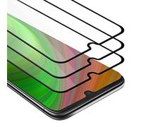 cadorabo 3X Verre Trempé Couverture complète Compatible avec Motorola Moto G8 Plus en Transparent avec Noir - Pack de 3 Verre de Protection d'écran trempé (Tempered) en dureté 9H avec 3D Touch